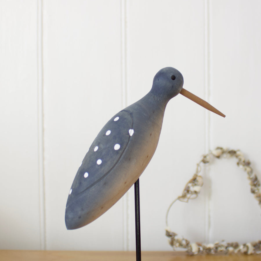 Tall Wooden Spotty Seaside Bird