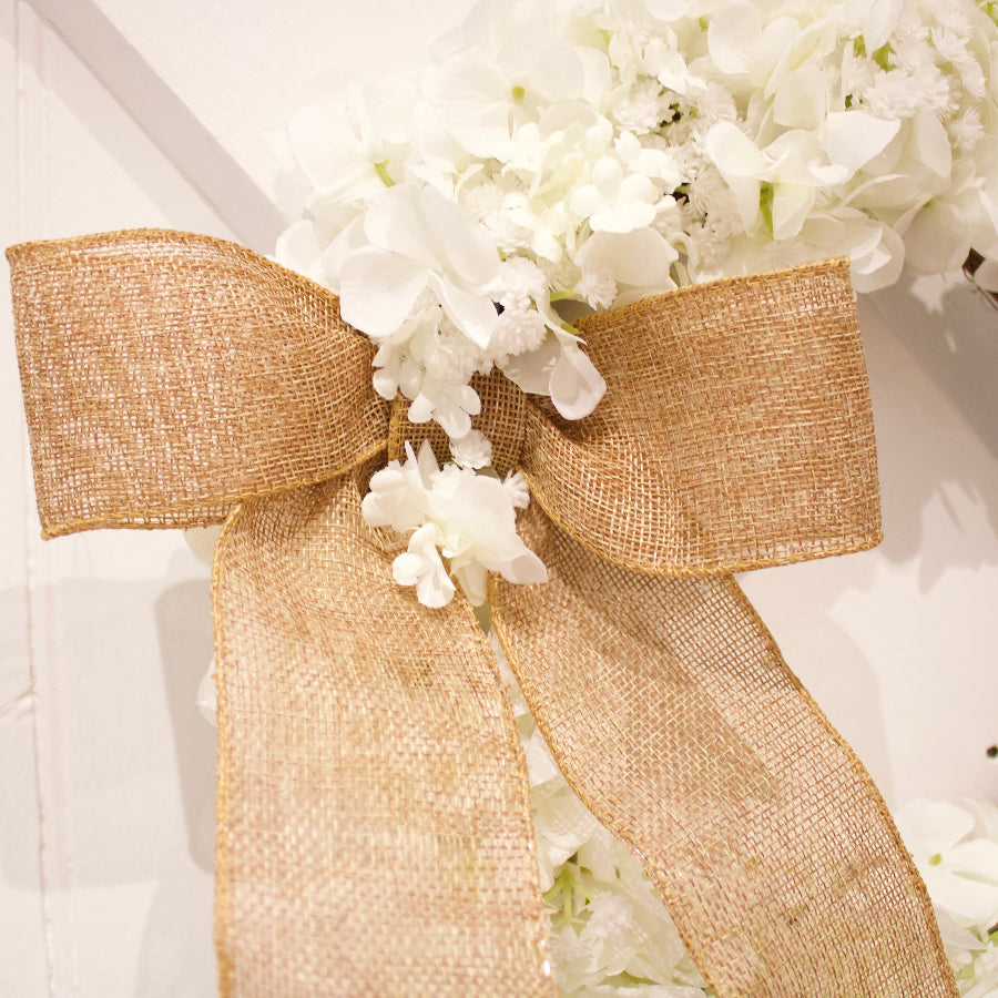 Handmade White Floral Grapevine Wreath