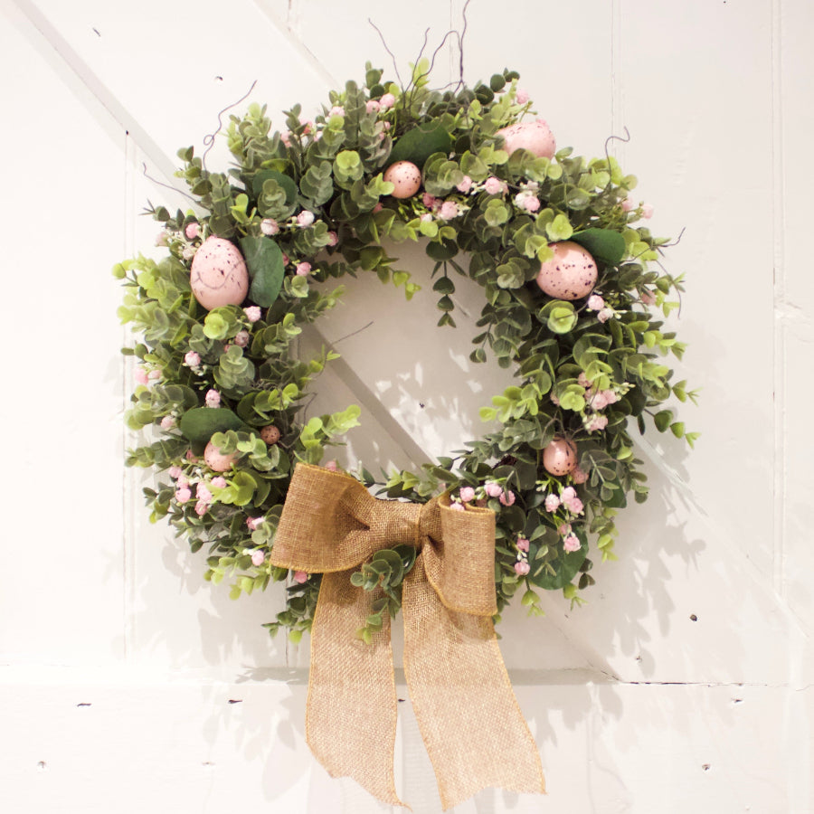 Handmade Blush Meadow Easter Wreath