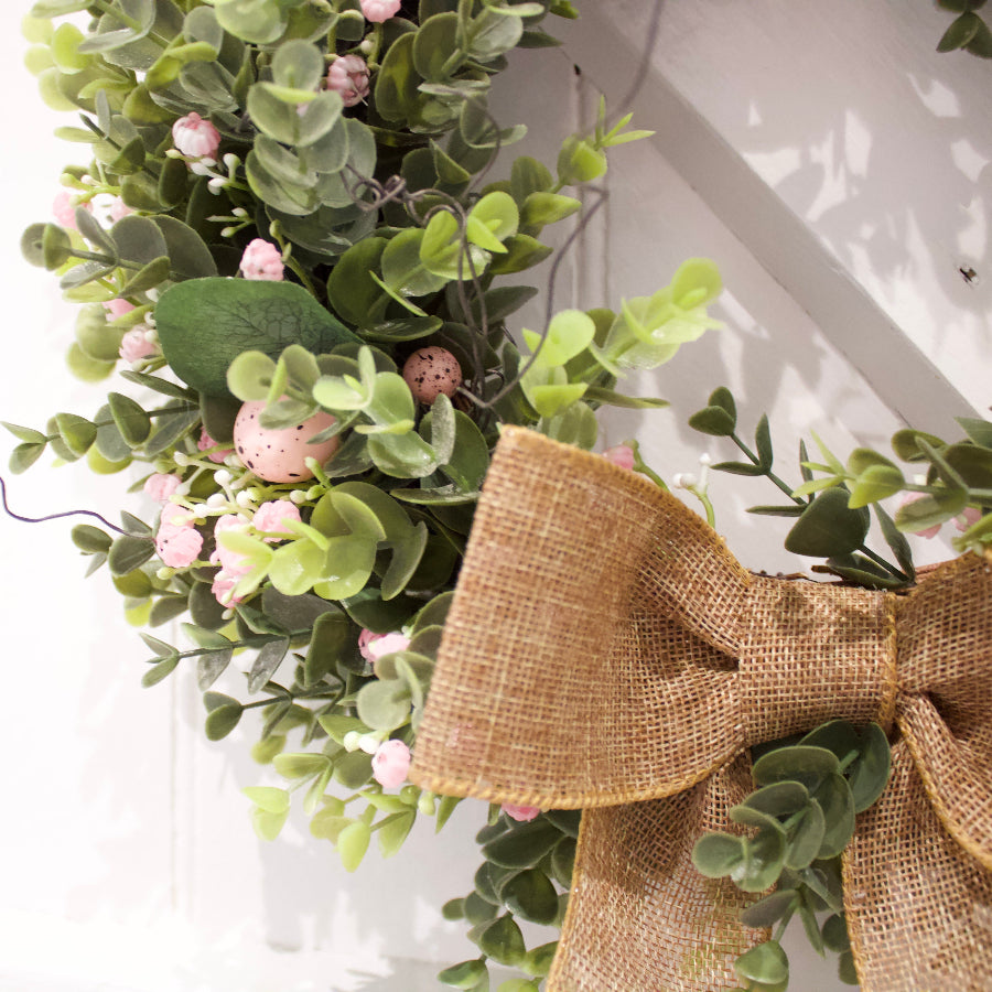Handmade Blush Meadow Easter Wreath
