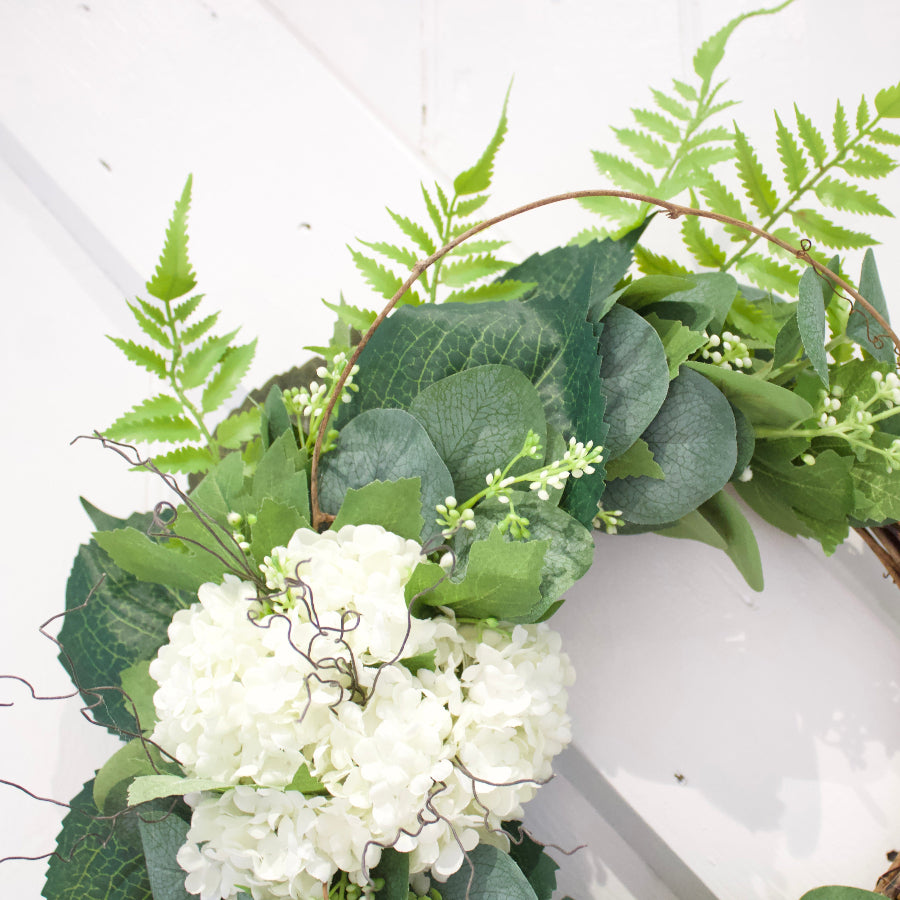 Handmade Woodland Faux Viburnum & Fern Wreath