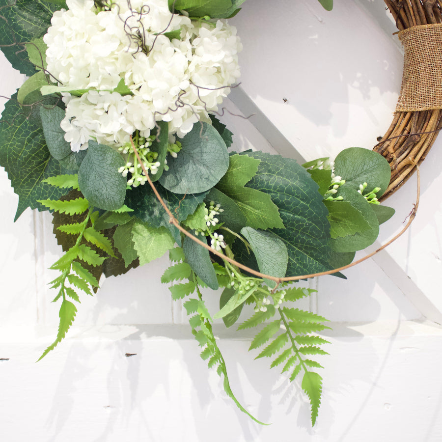 Handmade Woodland Faux Viburnum & Fern Wreath