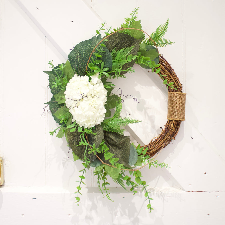 Handmade Contemporary Faux Viburnum Grapevine Wreath