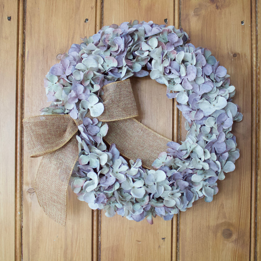 Handmade Vintage Faux Hydrangea Wreath